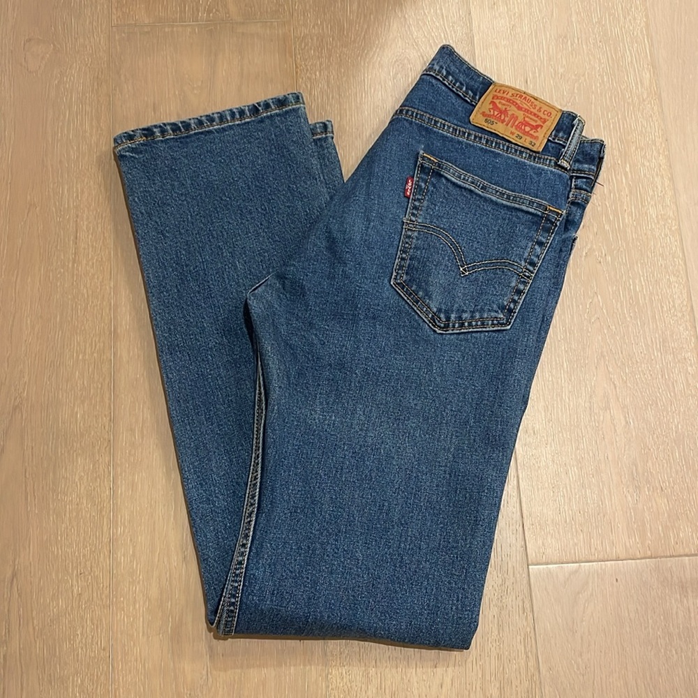 Levi’s 505 blue jeans
